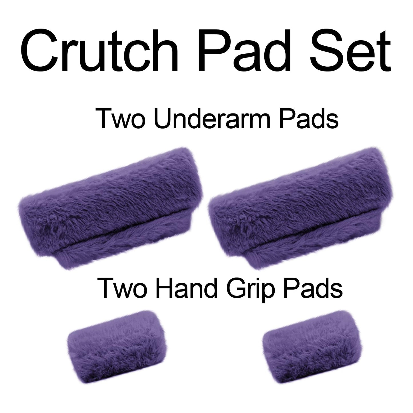 SPRING SEAON Dark Purple Ultra-Soft Fluffy Crutch Pads Covers | Cloud-Like Comfort Style Crutch Accessories
