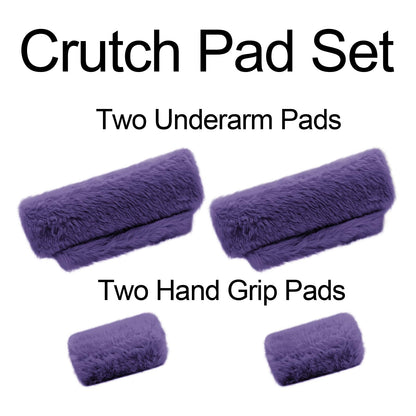 SPRING SEAON Dark Purple Ultra-Soft Fluffy Crutch Pads Covers | Cloud-Like Comfort Style Crutch Accessories