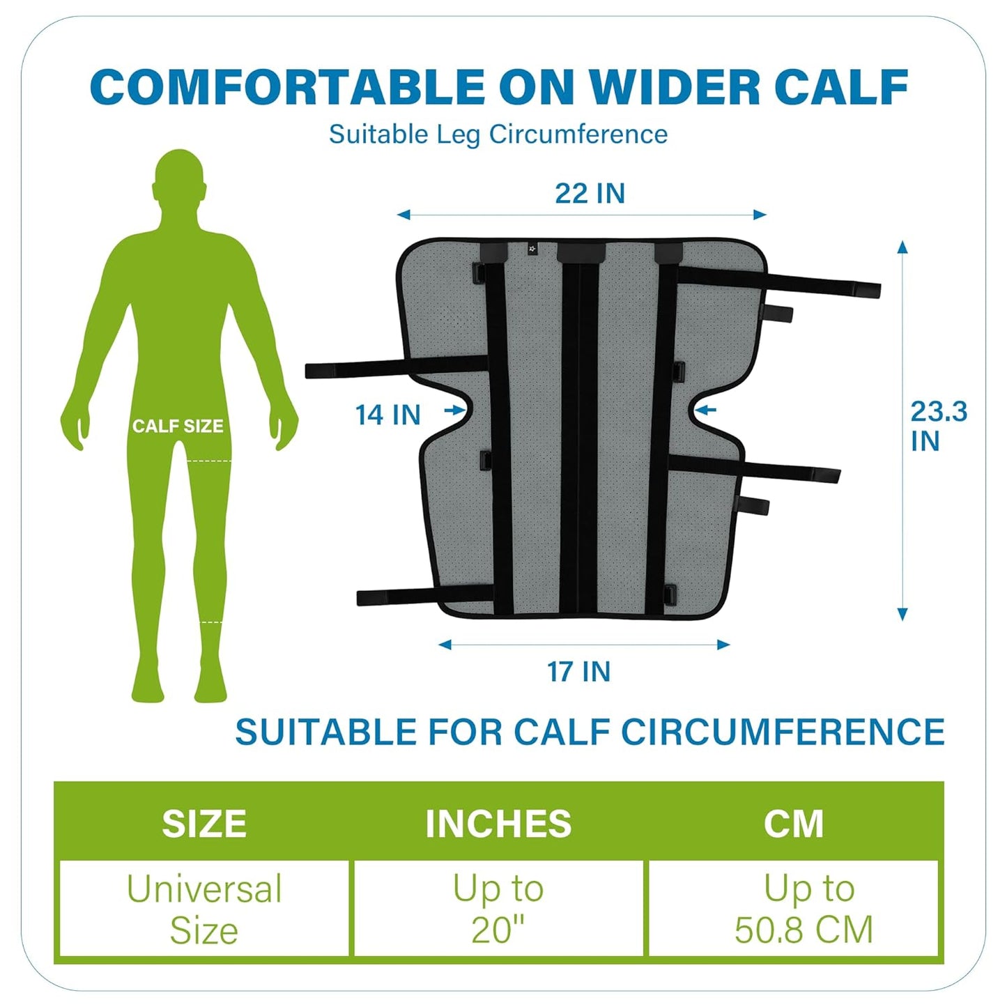 SPRING SEAON Full Leg Support with 6 Hook-and-Loop Straps