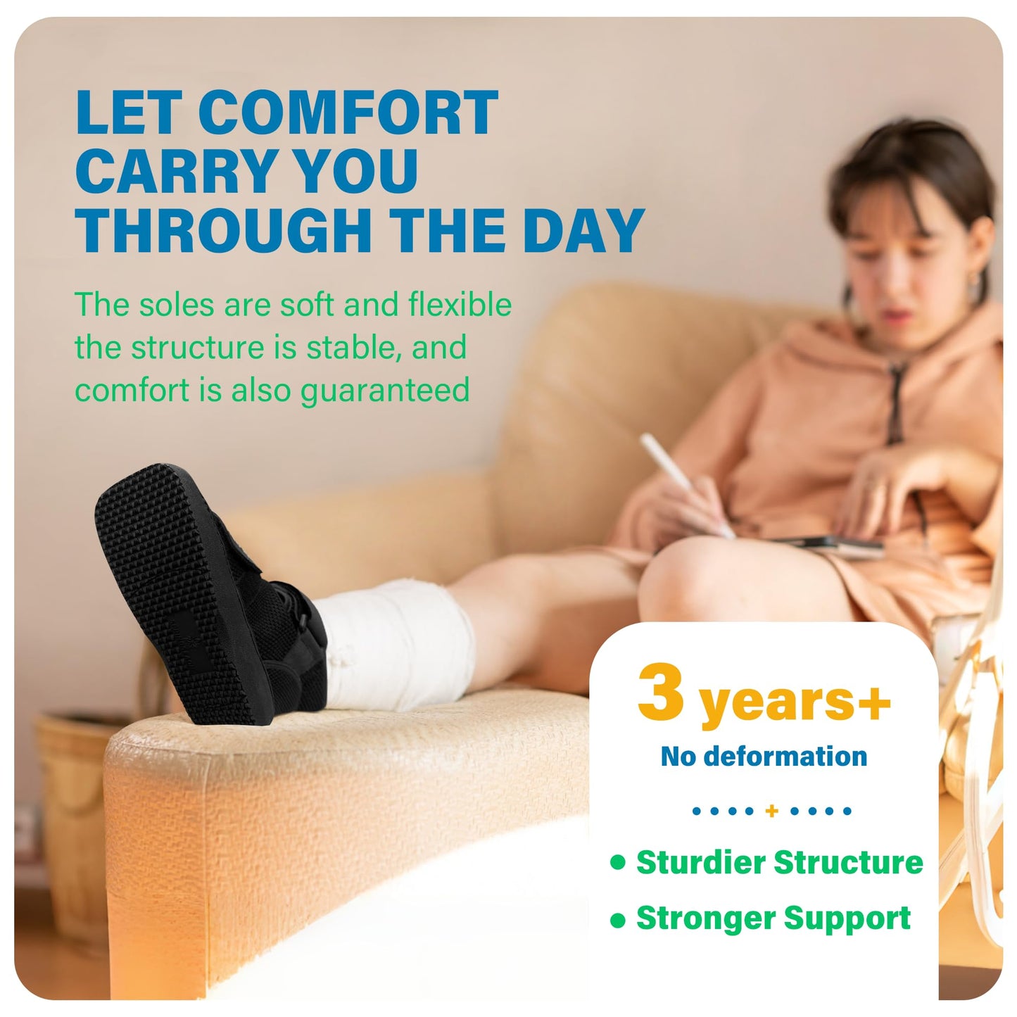 SPRING SEAON Lightweight Recovery Shoe with Reinforced Sole & Breathable Knit - 0.81 lb