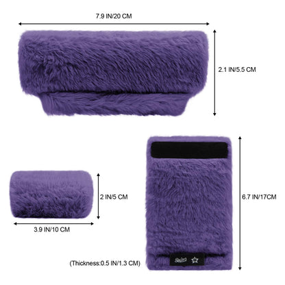SPRING SEAON Dark Purple Ultra-Soft Fluffy Crutch Pads Covers | Cloud-Like Comfort Style Crutch Accessories