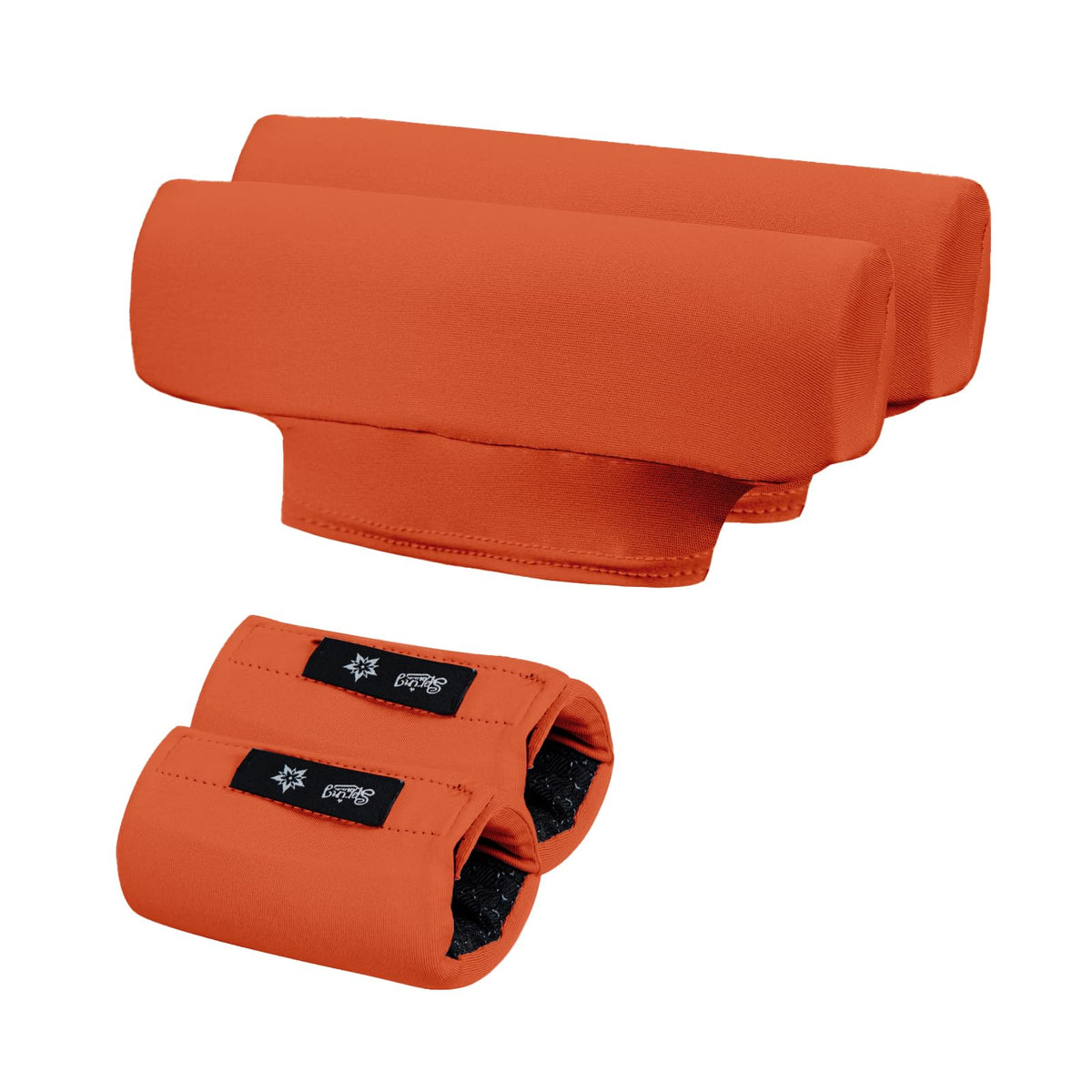 Orange ​Underarm Crutch Pad & Hand Grip Covers - Universal Padded Cushion Set