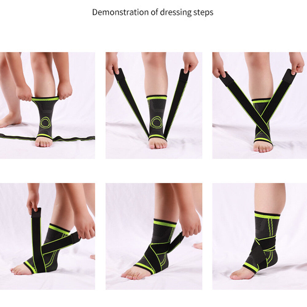 Adjustable Ankle Support (1 Pair) - Compression Support for Sports Protection S-XL