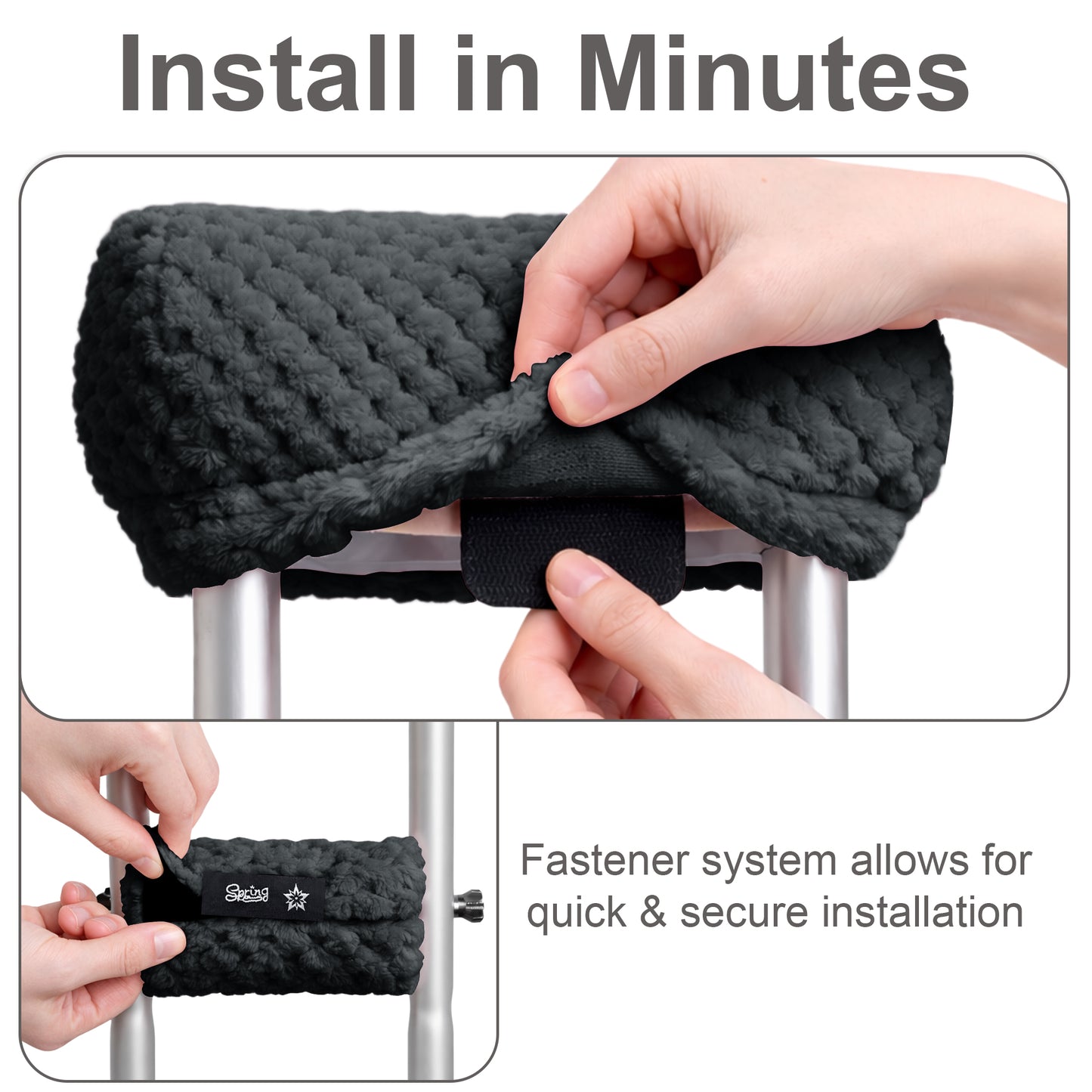 Crutch Pads and Hand Grips – Plush Soft Memory Foam Underarm Crutch Cushions