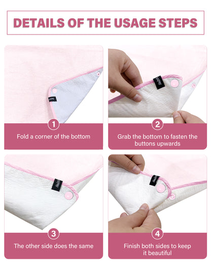 SPRING SEAON Adult Bibs Washable Towel Bibs for Eating - Unisex Dining Clothing Protectors 2 Pack