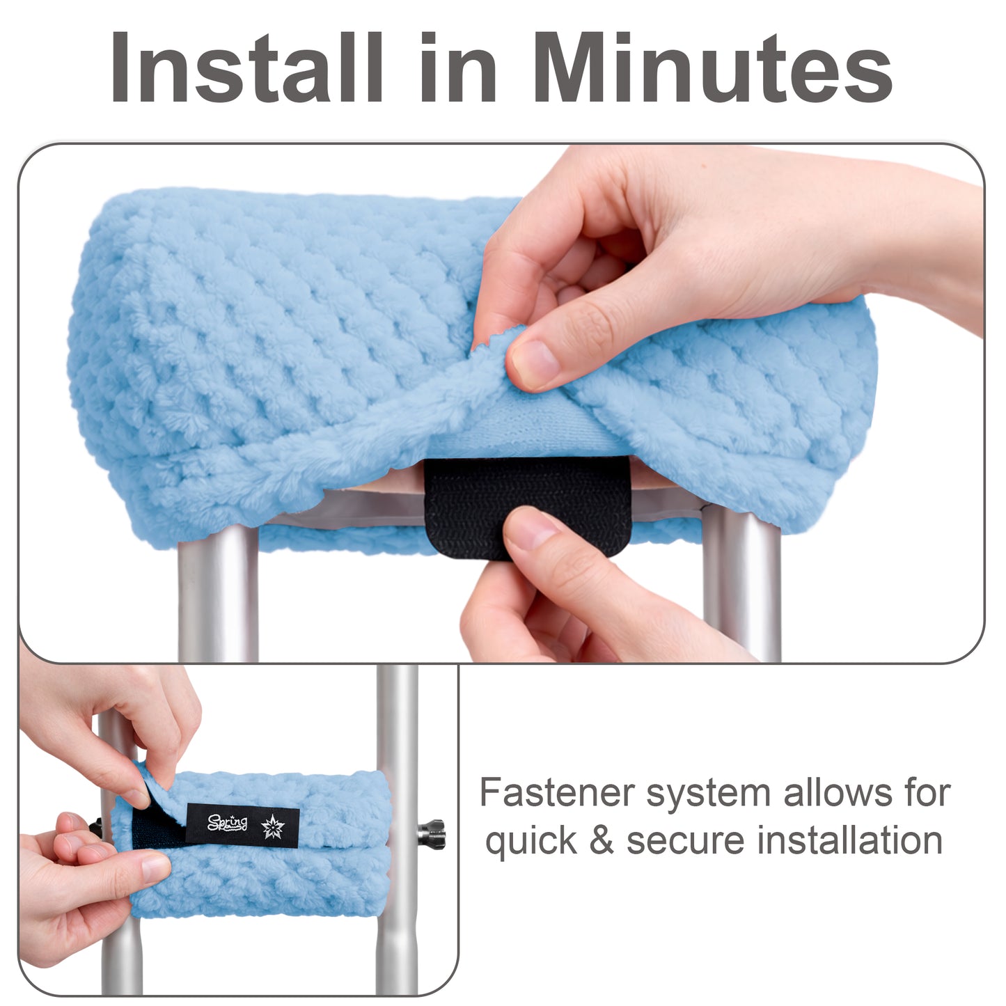 Crutch Pads and Hand Grips – Plush Soft Memory Foam Underarm Crutch Cushions
