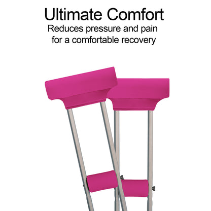 Universal Underarm Crutches Padded Crutch Pads with Hand Grips Padding Handle Covers