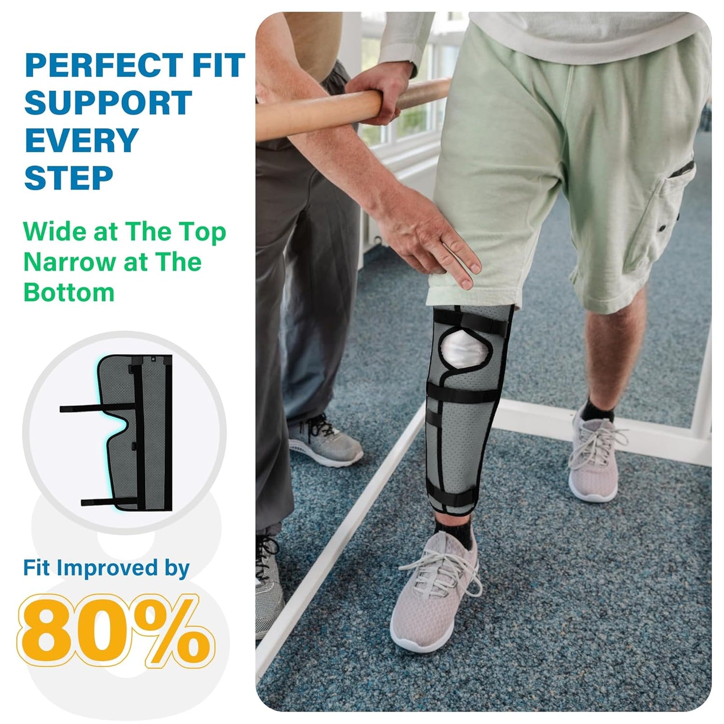SPRING SEAON Full Leg Support with 6 Hook-and-Loop Straps