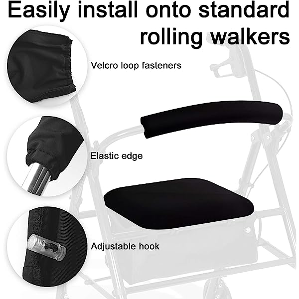 Customized 500Pcs Rollator Walker Seat and Backrest Rollbar Covers Colorful Printing Patterns  FOB Price