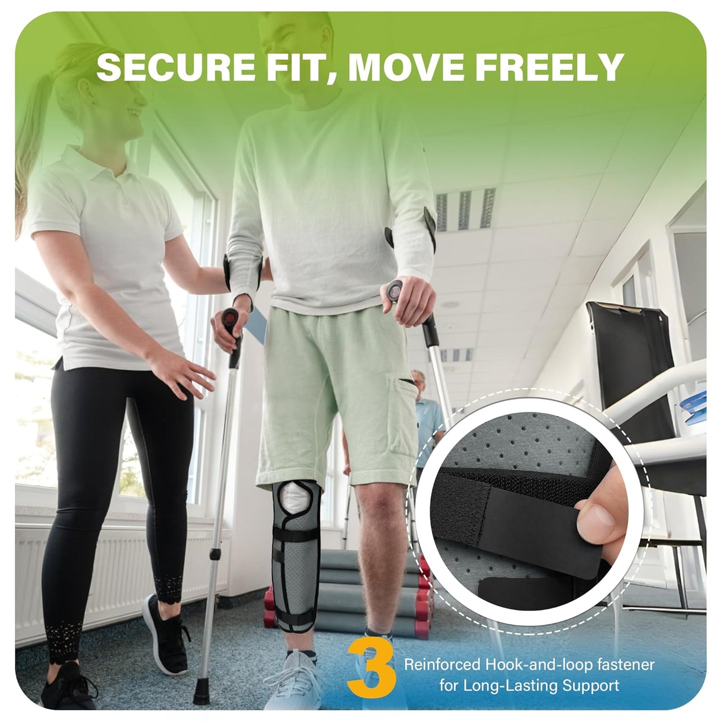 SPRING SEAON Full Leg Support with 6 Hook-and-Loop Straps