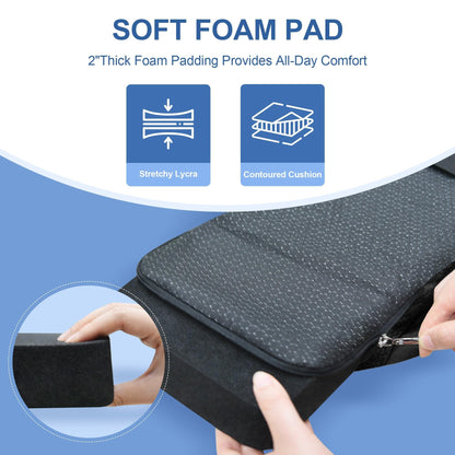 Knee Scooter Cushion Pad Cover for Adults - Comfortable Plush Soft Cushion for Knee Walkers (Black)