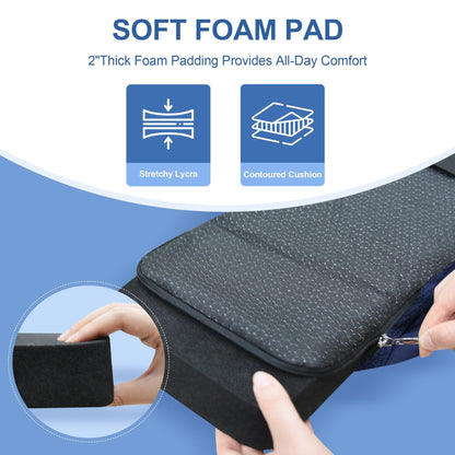 Knee Scooter Cushion Pad Cover for Adults - Comfortable Plush Soft Cushion for Knee Walkers (Black)