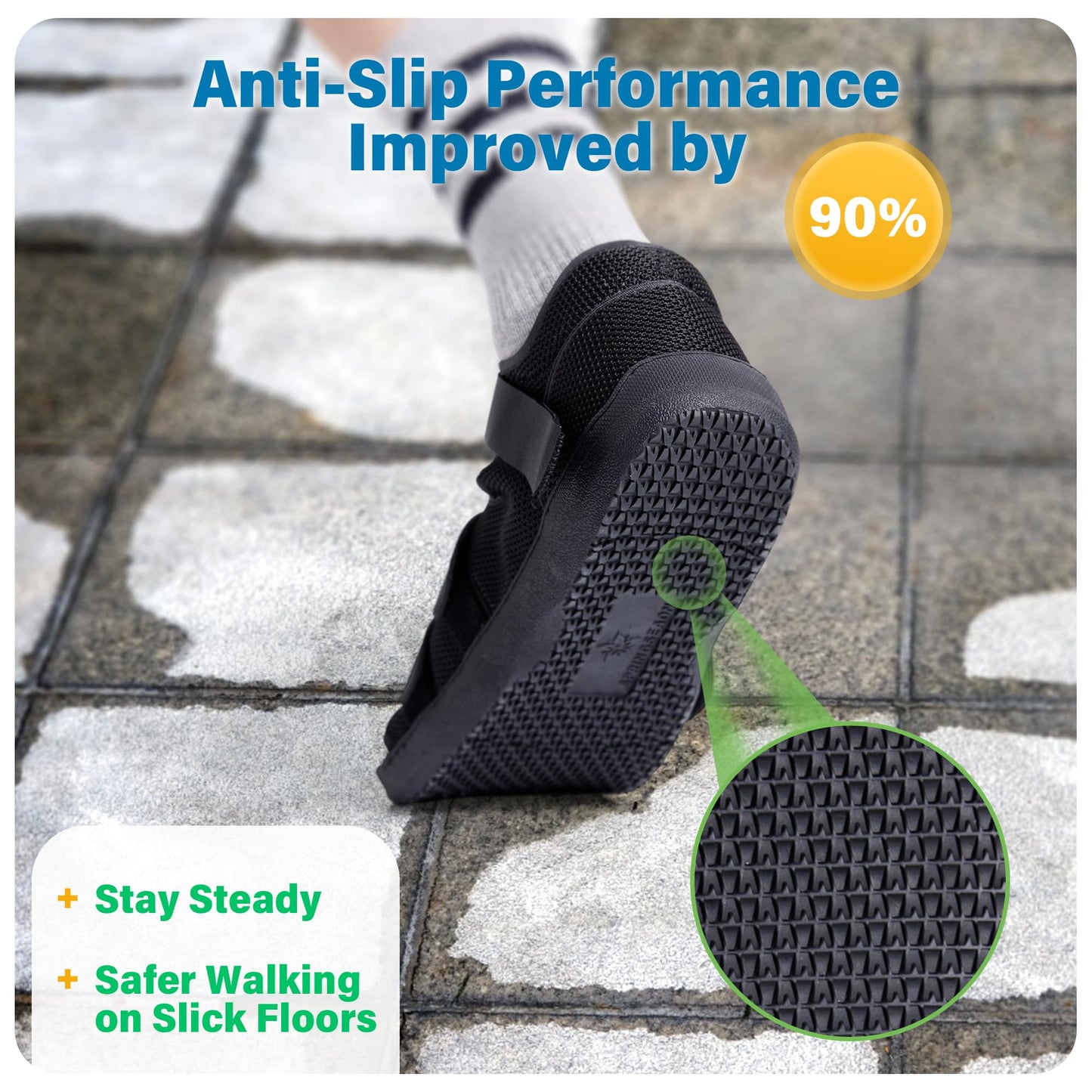 SPRING SEAON Lightweight Recovery Shoe with Reinforced Sole & Breathable Knit - 0.81 lb