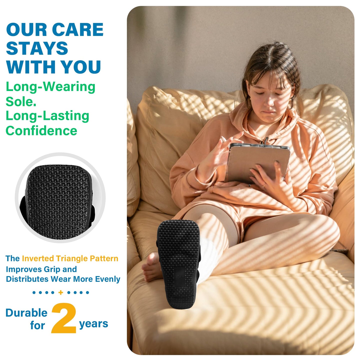 SPRING SEAON Lightweight Recovery Shoe with Reinforced Sole & Breathable Knit - 0.81 lb