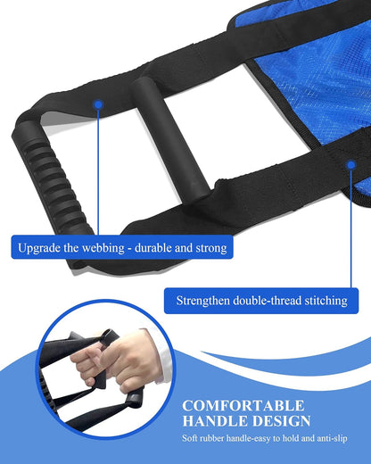 SPRING SEAON Transfer Sling - Essential Transfer Belt Lifting Strap with Mobility Aids for Seniors (Blue)