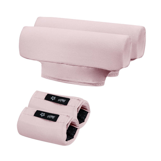 Universal Underarm Crutches Padded Crutch Pads with Hand Grips Padding Handle Covers  Light pink