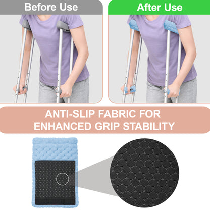 Crutch Pads and Hand Grips – Plush Soft Memory Foam Underarm Crutch Cushions