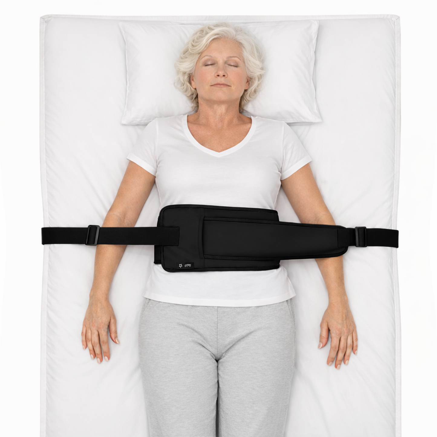 SPRING SEAON Bed Support Strap - Adjustable Positioning Belt for Bed & Wheelchair, 51.7 * 7" Padded Waist Belt Black