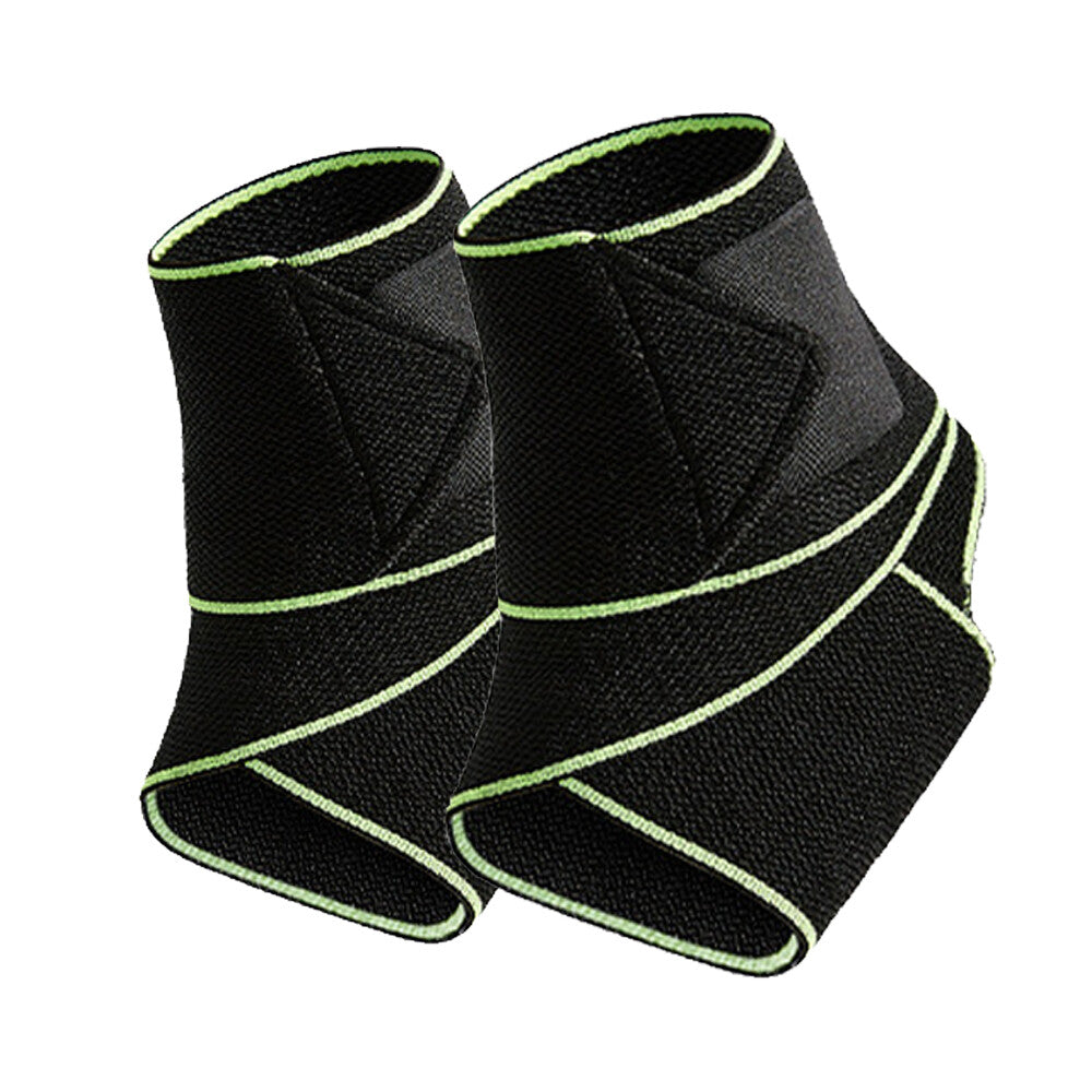 Color-​Ankle Support with Patella Pad & Side Stabilizers (1 Pair) - Compression Support for Sports & Workout S-XL - SpringSeaon