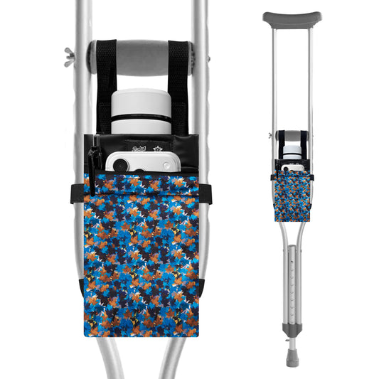 SpringSeaon Lightweight Crutch Bag,Water-Proof Crutch Storage Pouch-Crutches Accessories-leafs