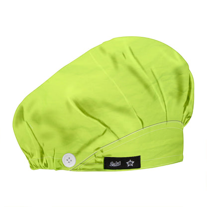 Women's Yellow Neon Green Hats Beanies Working Cap Button Sweatband Adjustable