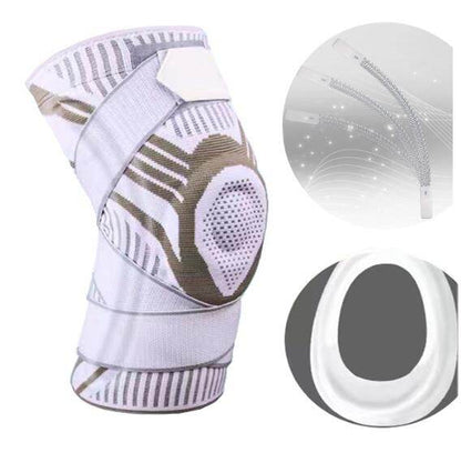 Knee Support with Patella Pad & Side Stabilizers (1 Pair) - Compression Sleeve for Sports & Workout M-XXL