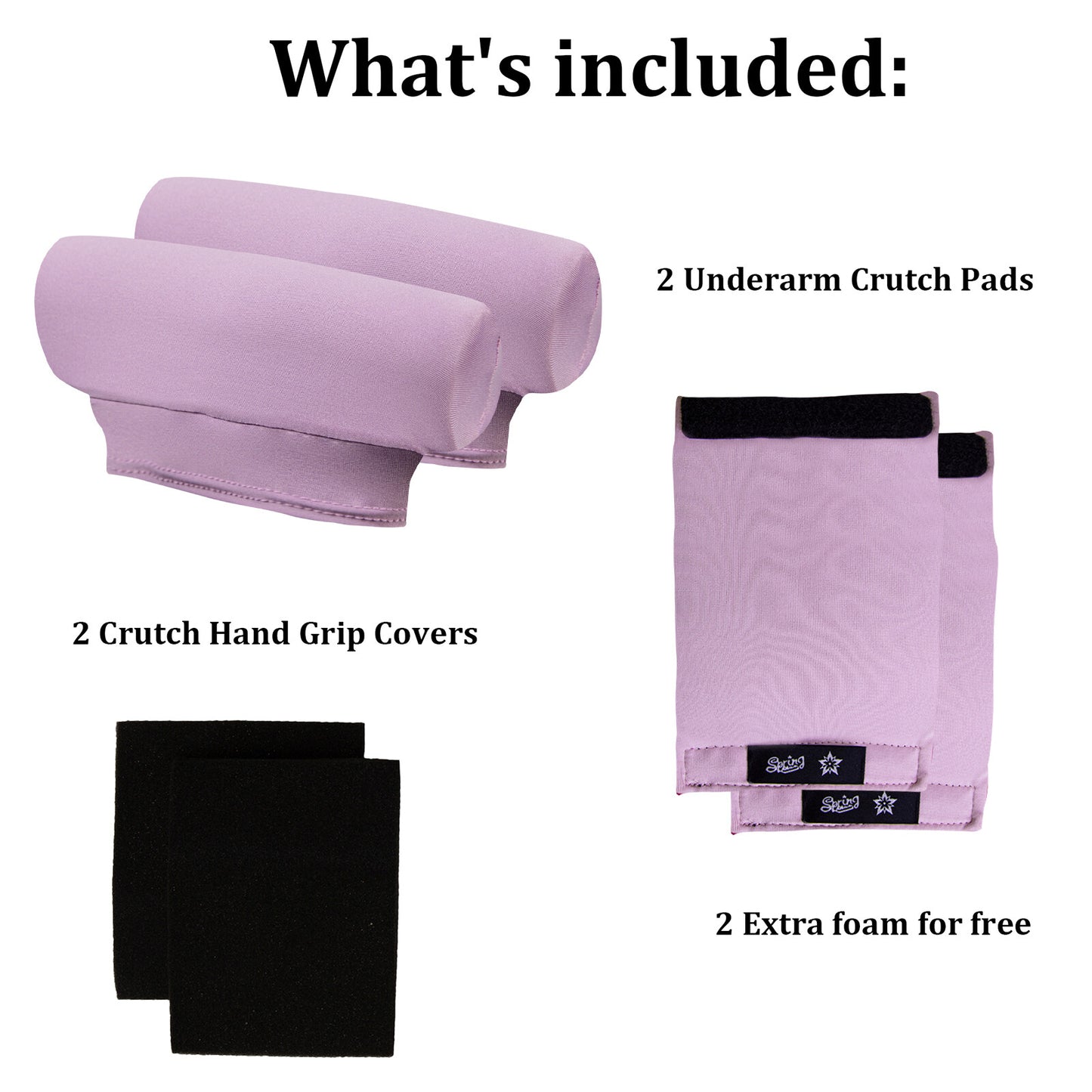 Underarm Crutch's Pad and Hand Grip Covers Universal Forearm Handle Padded Cushion Sets Accessories for Crutches (light purple)