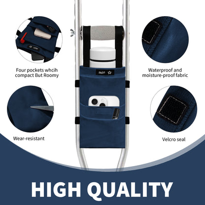 SpringSeaon Underarm Crutch Pads Set with Storage Bag Water-Resistant - Crutch Cover Accessories