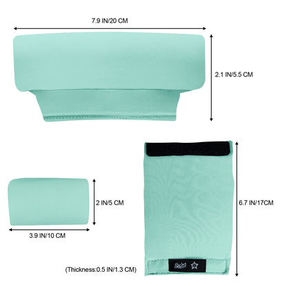 Underarm Crutch's Pad and Hand Grip Covers Universal Forearm Handle Padded Cushion Sets Accessories for Crutches (teal green)