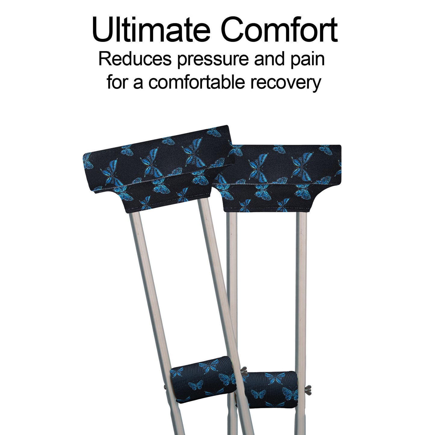 Universal Underarm Crutches Padded Crutch Pads with Hand Grips Padding Handle Covers
