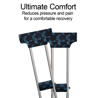 Universal Underarm Crutches Padded Crutch Pads with Hand Grips Padding Handle Covers
