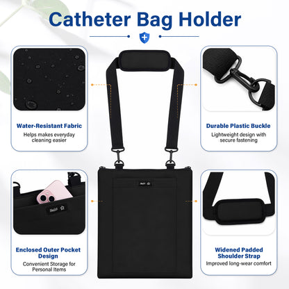 Color-​Urine Drainage Bag Holder with Drain Tube Cover Waterproof - SpringSeaon