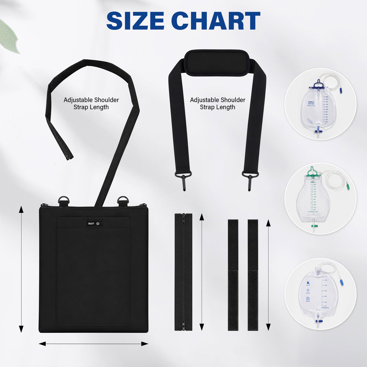 Color-​Urine Drainage Bag Holder with Drain Tube Cover Waterproof - SpringSeaon