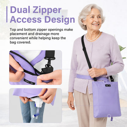 Color-​Urine Drainage Bag Holder with Drain Tube Cover Waterproof - SpringSeaon
