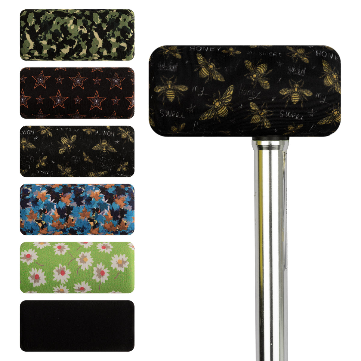 Color-​SpringSeaon Cane Handle Padding Covers - Universal Fit T-Handle Grip Pads for Cane Pattern 011