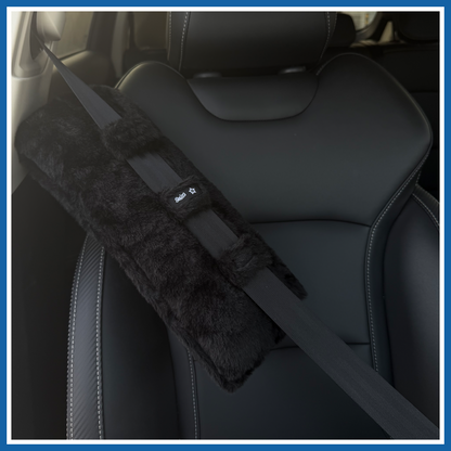 Black-​SPRING SEAON Seat Belt Pillow with Pocket for Ice/Hot Packs