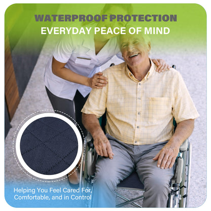 Black-​SPRING SEAON 2Pcs Waterproof Chair Pad