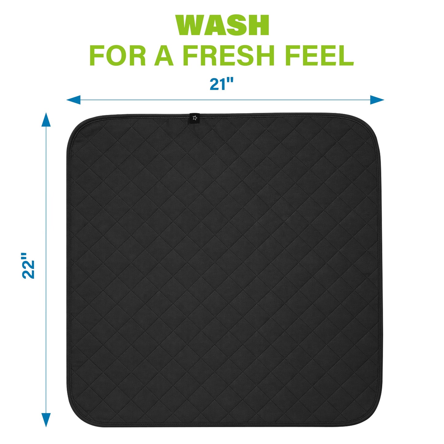 Black-​SPRING SEAON 2Pcs Waterproof Chair Pad