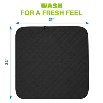 Black-​SPRING SEAON 2Pcs Waterproof Chair Pad
