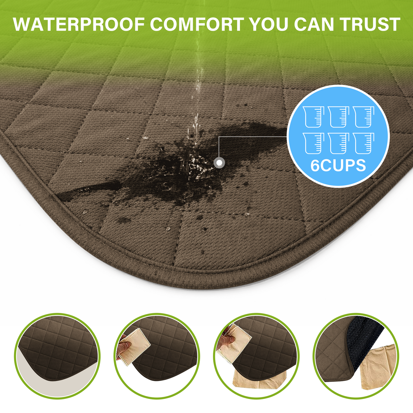 Brown-​SPRING SEAON 2Pcs Waterproof Chair Pad 
