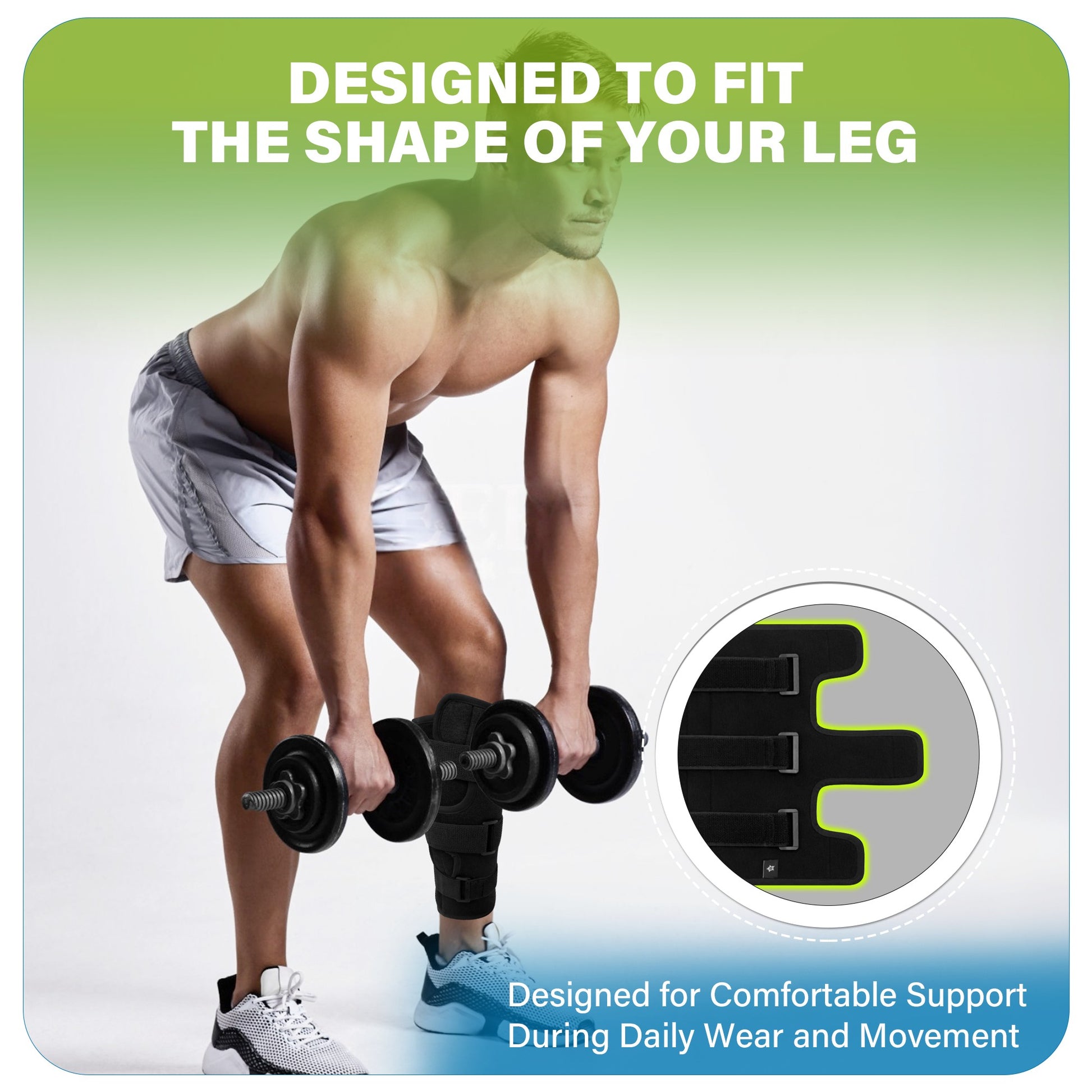Color-​SPRING SEAON Calf Brace with Anti-Slip Silicone, Adjustable Shin Splint Support for Pain Relief & Swelling Reduction - SpringSeaon