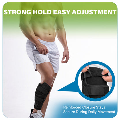 Color-​SPRING SEAON Calf Brace with Anti-Slip Silicone, Adjustable Shin Splint Support for Pain Relief & Swelling Reduction - SpringSeaon