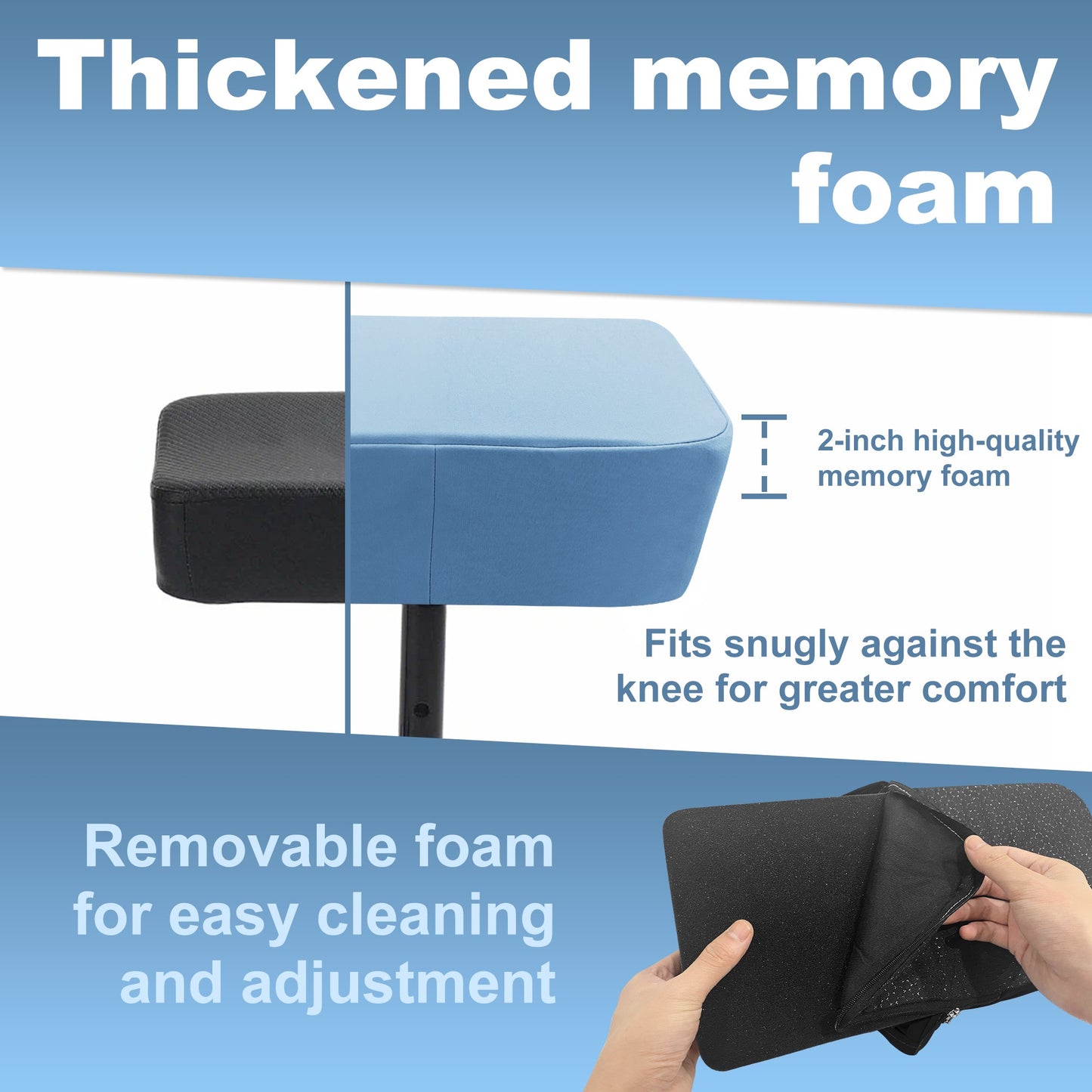 SPRING SEAON Cooling Knee Scooter Pad Cover with Memory Foam