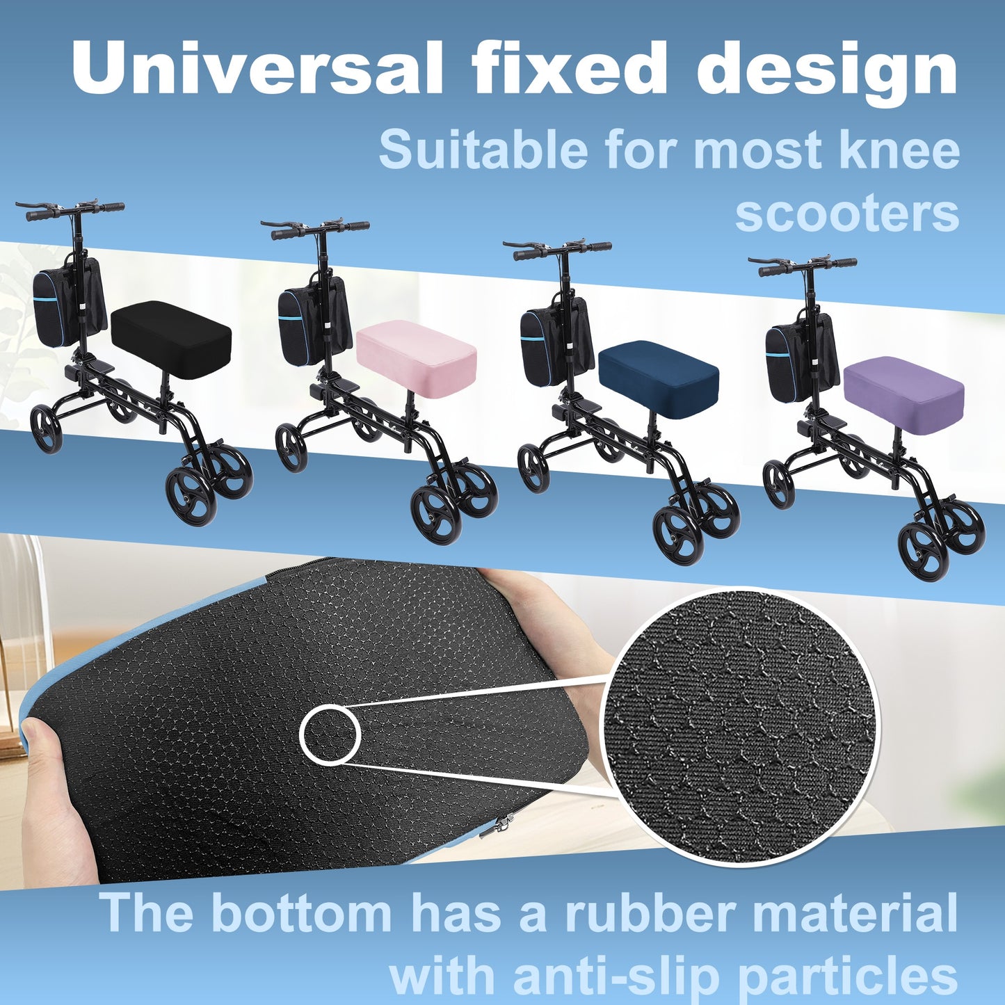 SPRING SEAON Cooling Knee Scooter Pad Cover with Memory Foam