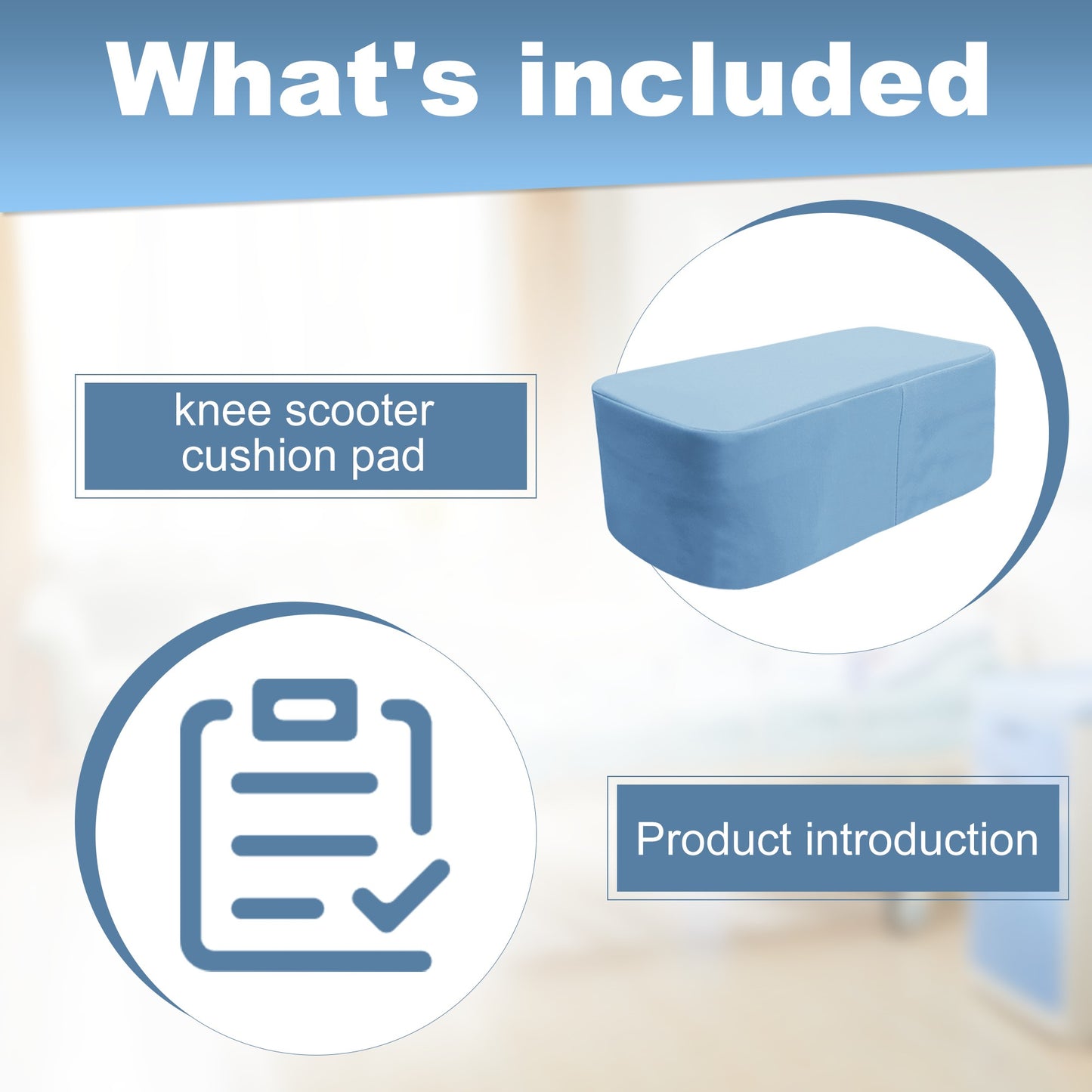 SPRING SEAON Cooling Knee Scooter Pad Cover with Memory Foam