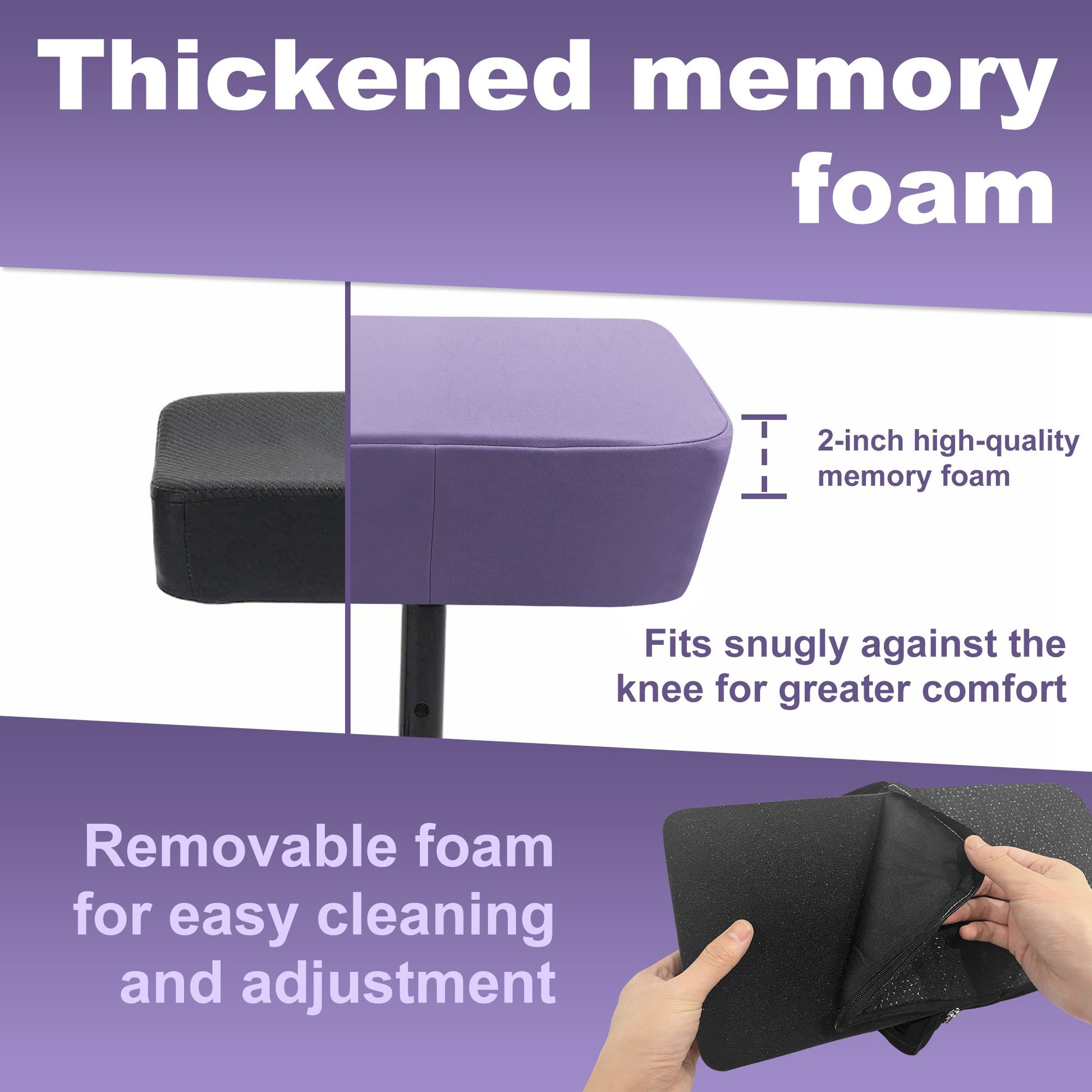 Purple-​SPRING SEAON Cooling Knee Scooter Pad Cover 