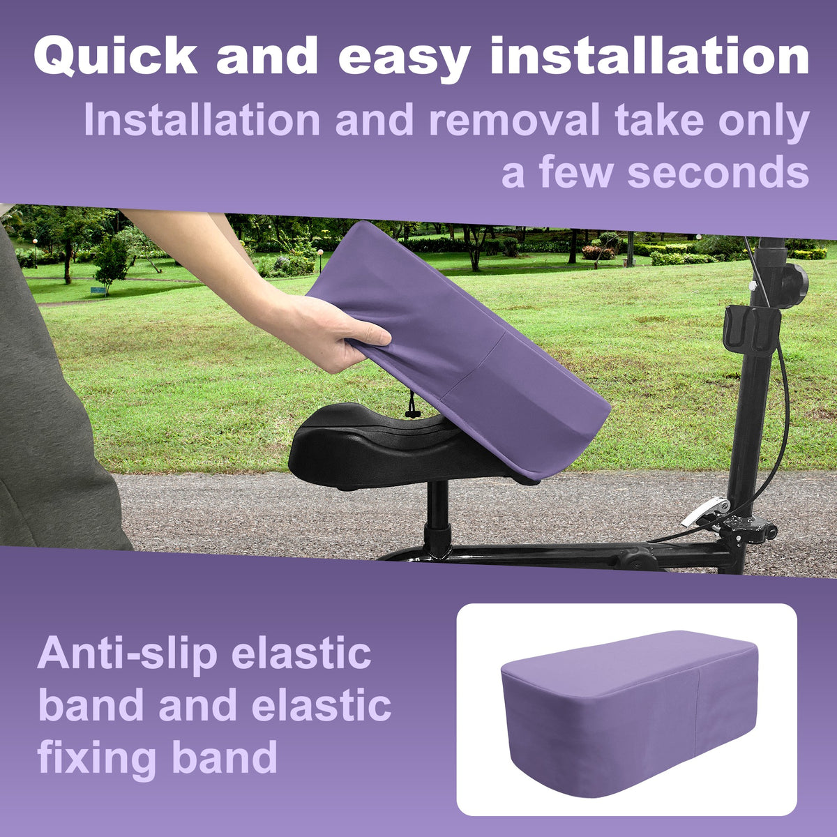 SPRING SEAON Cooling Knee Scooter Pad Cover with Memory Foam