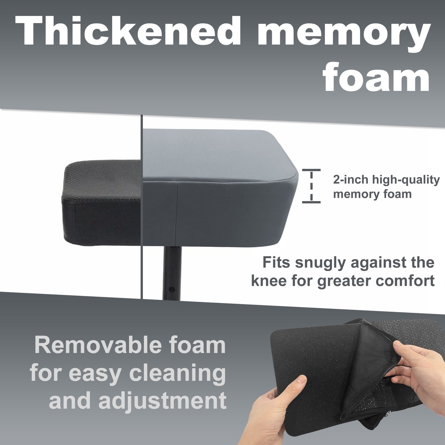 Grey Cooling_Knee_Scooter_Pad_Cover