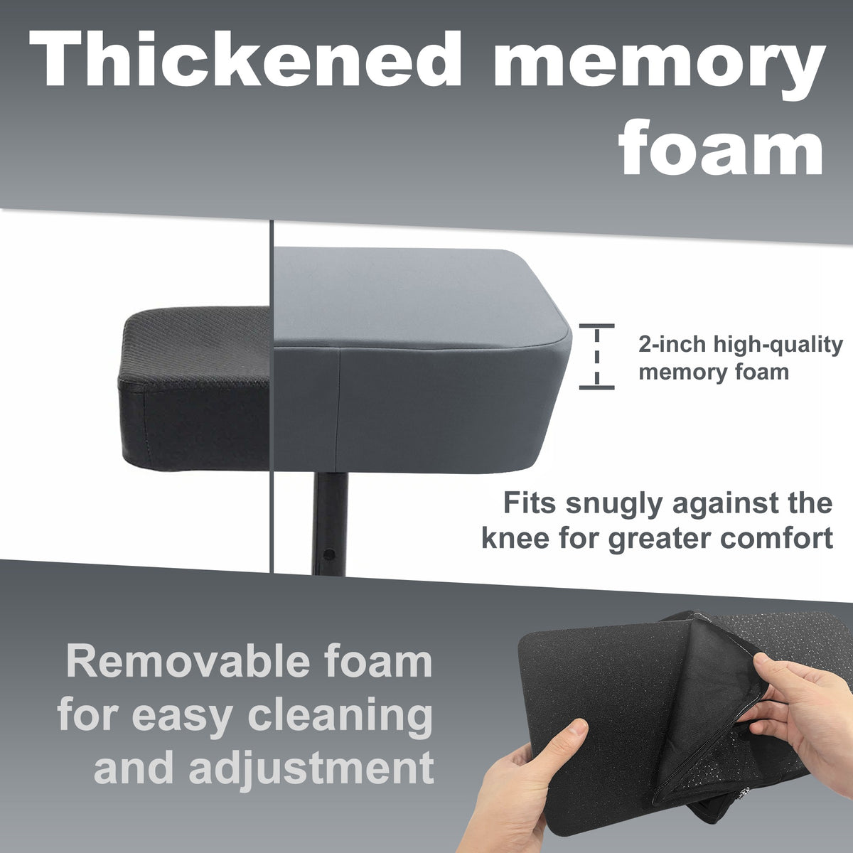 Grey Cooling_Knee_Scooter_Pad_Cover