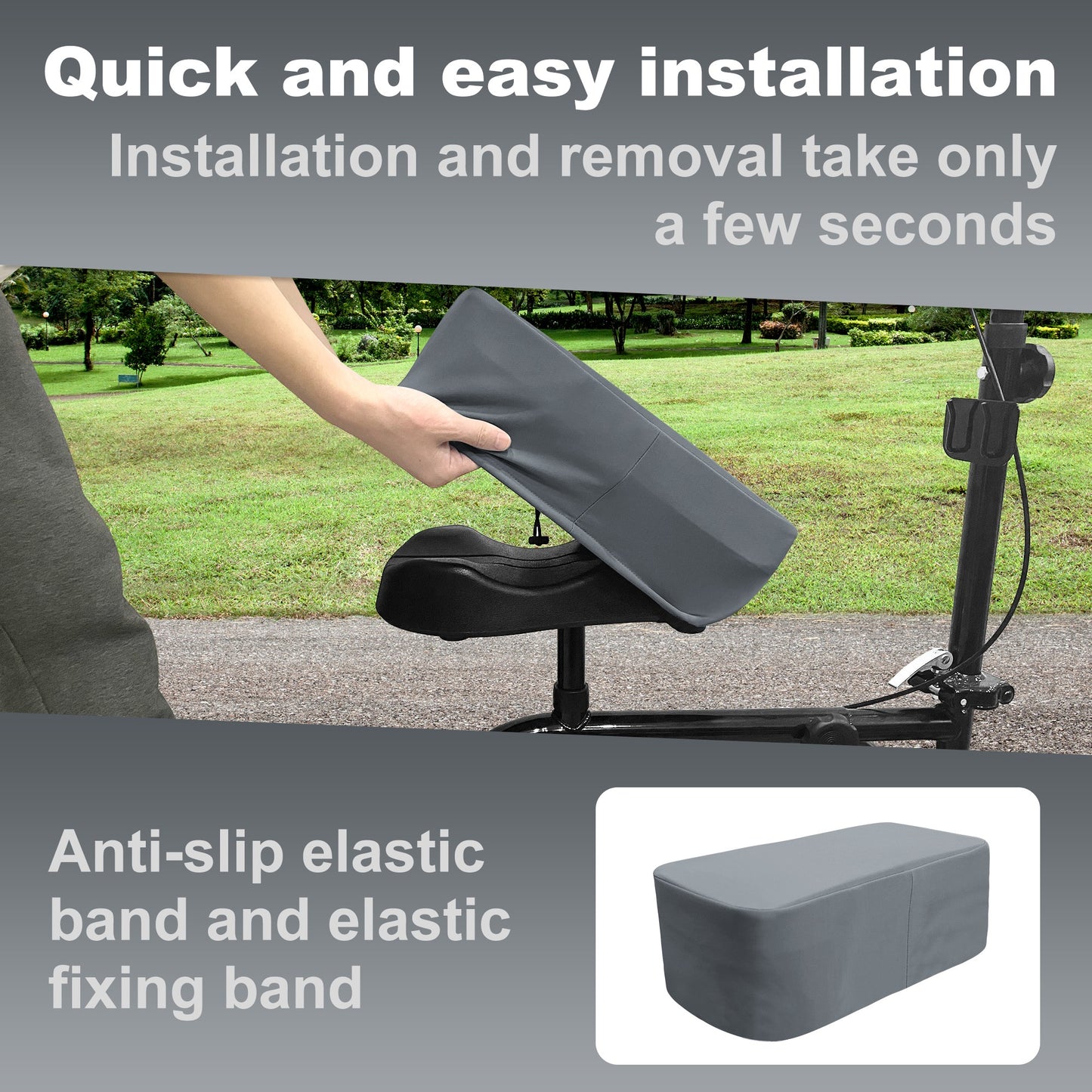 Grey Cooling_Knee_Scooter_Pad_Cover
